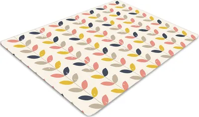 Produktbild von Stuhlunterlage Bürostuhlunterlage 120 cm x 90 cm Bodenmatte Bürostuhlunterlage - Zweige und Blätter