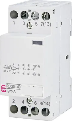 Obrázok produktu pre Stýkač modulárny ETI RD25-40 25A 230V AC/DC 002464010 4pol 2moduly