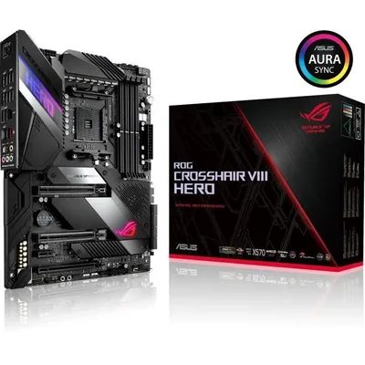 Produktbild von ASUS ROG Crosshair VIII Hero - AMD - Socket AM4 - AMD Ryzen - Socket AM4 - DDR4-SDRAM - DIMM