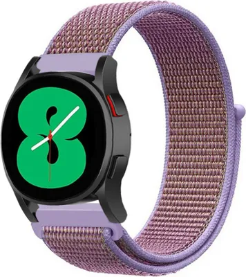Produktbild von Strap-it Samsung Galaxy Watch 4 - 44mm Nylonarmband (Lila)