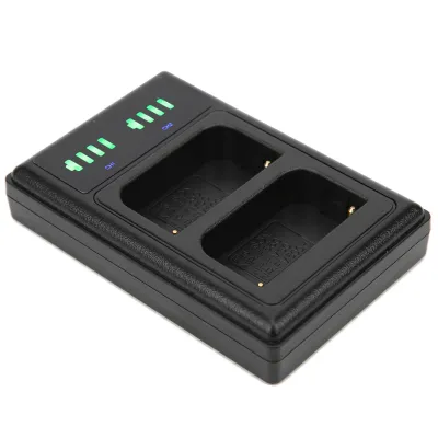 Obrázok produktu pre Nabíjačka batérií Jectse Double Fast Charge s LCD displejom pre NP-F550/FM50/FM500H, prenosná duálna nabíjačka pre outdoorové fotografie, plastový materiál