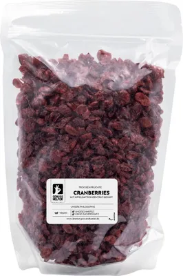 Produktbild von Cranberry getrocknet 1 Kg - aromatische Früchte mit Fruchtsaft, Cranberry, Cranberries, Cranberries getrocknet