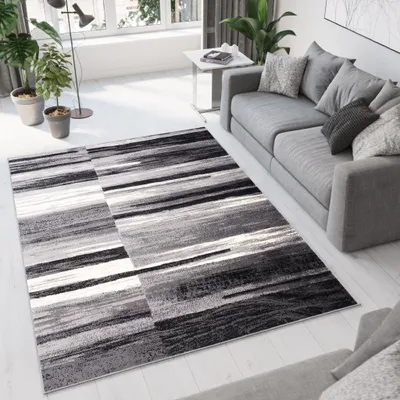 Produktbild von Tapiso Teppich DREAM Modern Creme Grau Schwarz Wohnzimmer  250 x 350 cm
