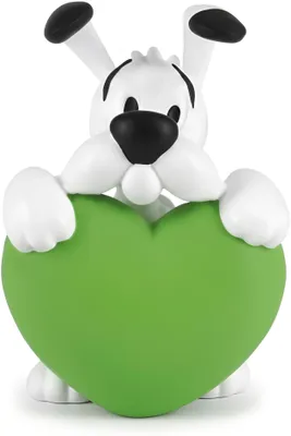 Produktbild von Plastoy Astérix Figur Idéfix grünes Herz - PVC - 5 cm