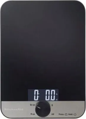 Produktbild von KitchenAid KQ908G Küchenwaage Schwarz Flache Oberfläche Rechteckige Elektronische Küchenwaage