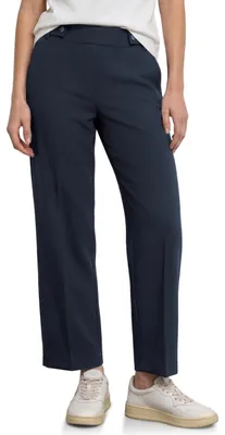 Produktbild von Street One Wide Leg Hose mit Knopfdetail Shadowed Navy 40