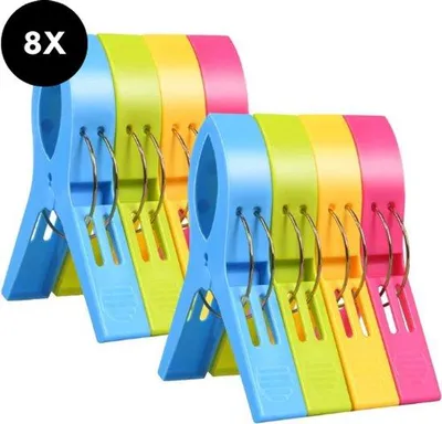 Immagine prodotto di Ultiluxe Clip per teli mare - Clip per asciugamani da spiaggia - Accessori - Per lettini - Sedie da spiaggia - Camping - Misura XXL - Bianco
