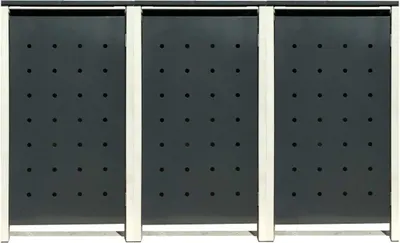 Produktbild von 3 Tailor Mülltonnenboxen Basic für 240 Liter Tonne /Stanzung 1 /Anthrazit / Grau