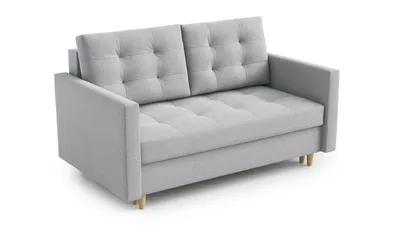 Image de AX LIVING Spaxton Canapé 2 places Petit 155 cm Gris clair avec fonction couchage