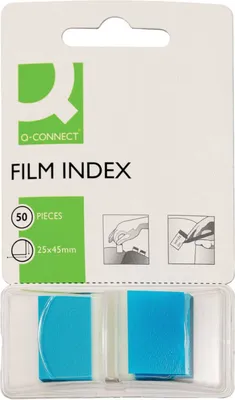 Zdjęcie produktu dla Q-Connect® KF03632 Indeks - 25 x 45 mm, niebieski, 50 pasków
