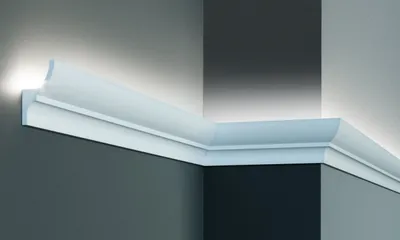 Produktbild von PROVISTON | Lichtleiste | Indirekte Beleuchtung | Zierleiste | 70 x 40 x 2000 mm | Polyurethan | Weiß | Hochwertig | Stuckleiste | Modern | Robust | Langlebig | Stoßfest | 30 Meter