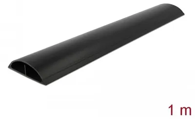 Produktbild von DeLOCK Kabelkanal selbstklebend 89 x 21 mm - Länge 1 m schwarz, Schwarz, PVC, Klebeband, 89 mm, 1 Stück(e)