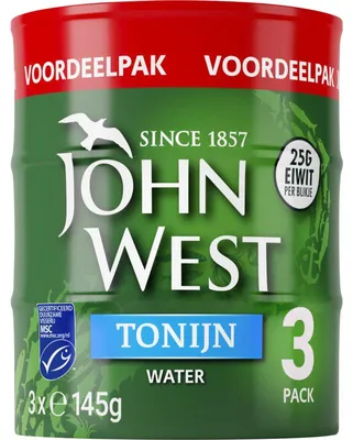Image de John West Tonijn morceaux dans l'eau, 435 g - Thon en morceaux de haute qualité