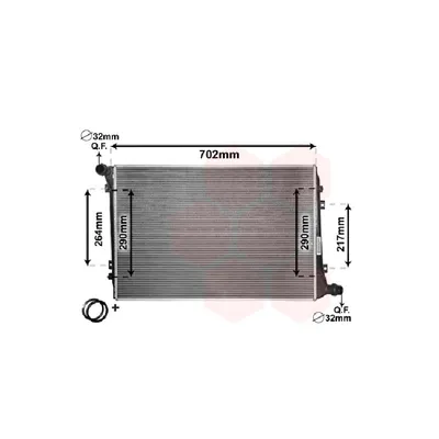Produktbild von Van Wezel Wasserkühler für Audi A3 Seat Altea Toleo VW Caddy Passat Touran
