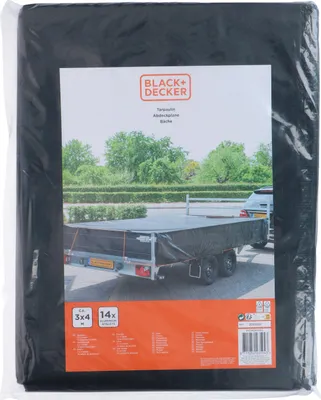 Produktbild von BLACK+DECKER Anhängerplane 3 x 4 M 14 Aluminium-Ösen Wasserabweisend