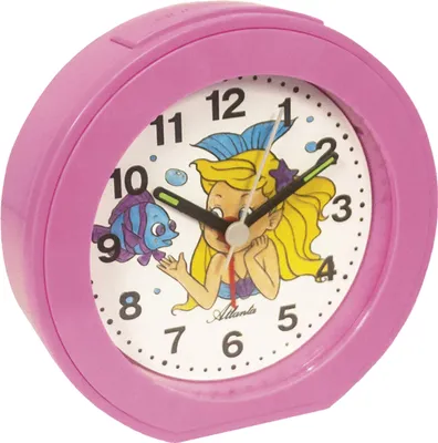 Produktbild von Atlanta 1998/17 Wecker für Kinder Quarz analog MEERJUNGFRAU Kinderwecker rosa
