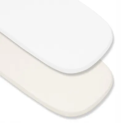 Produktbild von Spannbettlaken für Kinderwagen-Gondel ColorStories 84x45 cm 2er Pack Beige und Weiß Baumwolle