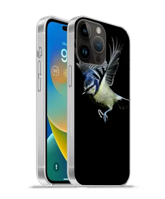 Produktbild von MuchoWow® Handyhülle Schutzhülle Hülle für Apple iPhone 14 Pro - Softcase Vogel - Federn - Porträt Silikon Softcase Handy Hülle - Umschlag
