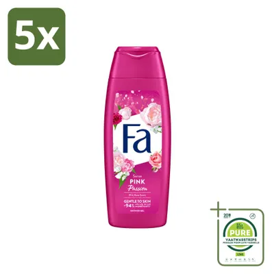 Produktbild von 5 x Fa Pink Passion Douchegel - Rosa Rose - 250 ml - Großpackung - 5 Stücke