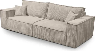 Produktbild von FEDVE Schlafsofa Sofa Sekwana Funktionssofa Bettsofa Bettkasten Minimalistisches Design Stil Beige (Poso 2)