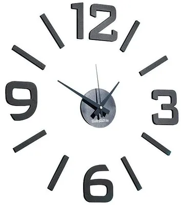 Image de Horloge murale avec chiffres autocollants indépendants