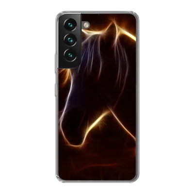 Produktbild von MuchoWow® Handyhülle Schutzhülle Hülle für Samsung Galaxy S22 Pferd - Kontur - Leicht Silikon Softcase Handy Hülle - Mobiltelefonhülle