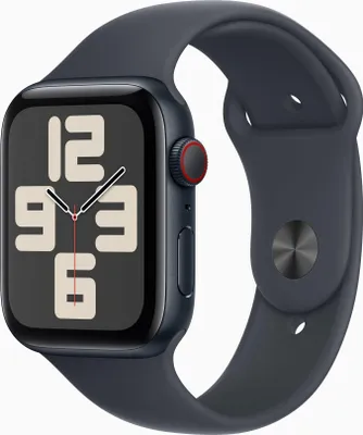 Produktbild von Apple Watch SE GPS + Cellular 44mm Midnight Aluminium Case mit Midnight Sport Band