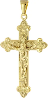 trendor 41058 Kreuz-Anhänger mit Korpus Gold 333 (8 Karat) 45 x 29 mm 1