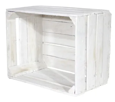 Produktbild von 3er Set Alte weiße Holzkiste-Obstkiste,Kiste,Apfelkiste,Weinkiste,Birnenkiste, shabby Chic,
