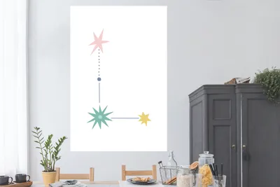 Produktbild von MuchoWow® Poster Alphabet - Kinder - Buchstabe - L 120x180 cm - Kunstposter