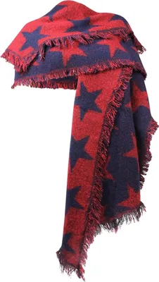 Produktbild von Glamexx24 XXL Schal Kuschelige, warme und wunderschöne Damen Poncho 3 farbig oder Unifarbe Schal Oversized Deckenschal-Farbe: Rot 2