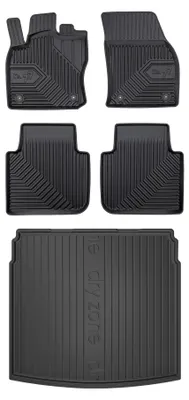 Produktbild von Gummimatten + Kofferraumwanne für Volkswagen Tiguan Allspace 2017-2024 (unterer Ladeboden, 5-Sitzer) – Schwarz, passgenau – Wielganizator