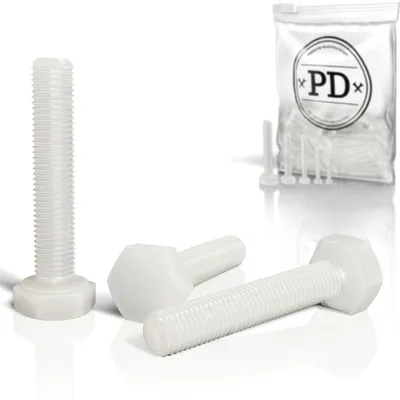 Immagine prodotto di Viti esagonali in plastica, M12 x 60 mm - confezione da 24 pezzi