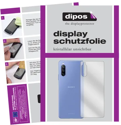 Produktbild von 2x Schutzfolie für Sony Xperia 10 III Rückseite klar Displayschutzfolie Folie
