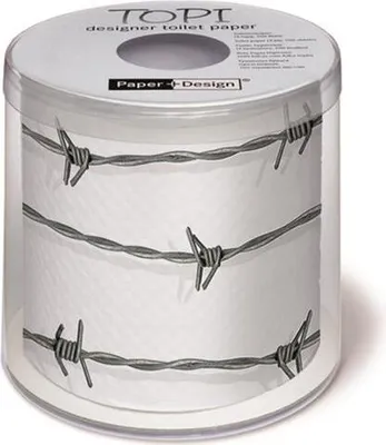 Produktbild von Toilettenpapier Rolle bedruckt Barbed wire - Stacheldraht