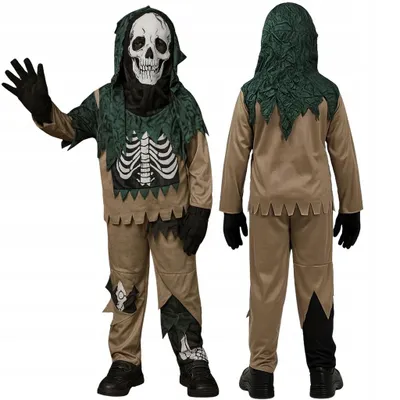 Obrázek produktu pro Karnevalový kostým Halloween party zombie kostra monstrum duch chlapci 116-122