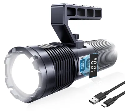 LED-Taschenlampe 3200 Lumen, 11 Modi, wiederaufladbar, IPX65