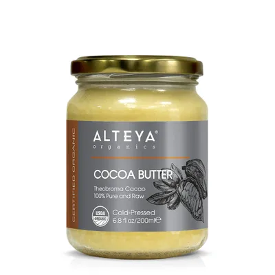 Imagen del producto de Manteca de cacao 100% orgánica Alteya, 200 ml