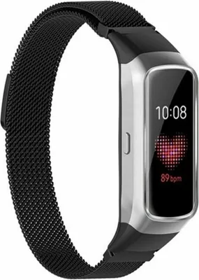 Produktbild von Strap-it Milanese Armband - Kompatibel mit Samsung Galaxy Fit Armband Edelstahl Armband mit Magnetverschluss - Ersatzarmband - Hochwertiges Material - für Samsung Galaxy Armband Schwarz