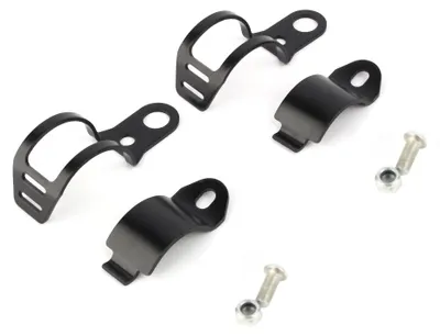Imagen del producto de Soporte para intermitentes de motocicleta, 8 x 3 cm. 2 unidades de soportes para intermitentes de motocicleta, fabricados en metal , ajustables de 30 a 43 mm, ideales para modificaciones