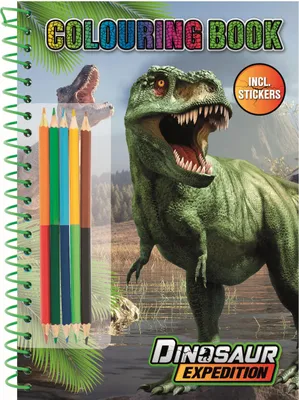 Immagine prodotto di Kolorowanka Dinozaur z kredkami - zestaw kreatywny dla dzieci