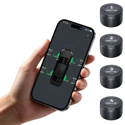 Produktbild von FIRE BULL Bluetooth TPMS Reifendruckkontrollsystem mit 4 Externen Sensoren