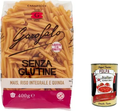 Produktbild von 10x Casarecce 400 g Senza Glutine Glutin free, glutenfrei Pasta Noodles + Italian Gourmet Polpa 400 g