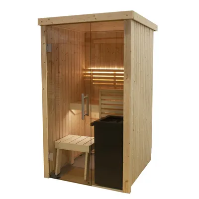 Produktbild von Harvia Variant View Mini Sauna Saunakabine aus Fichte ca. 121 x 118 x 201 cm