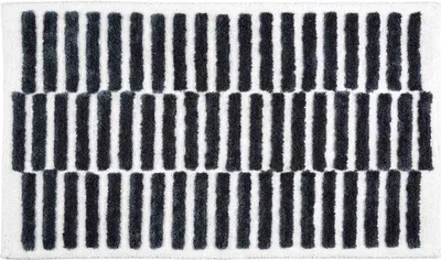 Produktbild von SCHÖNER WOHNEN-Kollektion Badmatte BARBADOS LINIEN Weiß 60 x 90 cm