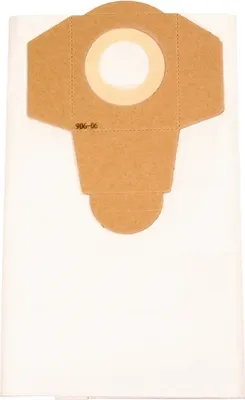 A vacuum cleaner dust bag on a white background.