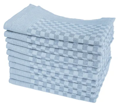 Produktbild von 10 Grubentücher 50x70 cm blau türkis Küchentücher Geschirrtücher Grubentuch Set