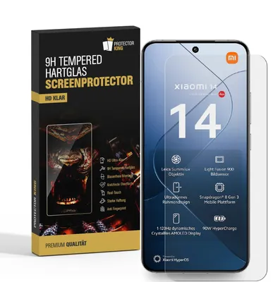 Produktbild von 3x 9H Panzerhartglas für Xiaomi 14 3D KLAR Displayschutz Schutzglas Schuzfolie ECHTES TEMPERED Panzerglas Screen Protector