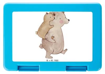Produktbild von Mr. & Mrs. Panda Bento Box Papa Bär - Weiß - Geschenk, Lebensmittel Aufbewahrungsbox, Muttertag, Snackbox, Geburtstag, Lunchbox, Vater, Frühstücksbox, Vorratsbehälter