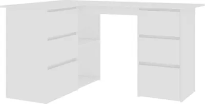 Zdjęcie produktu dla Biurko Narożne, Białe, 145X100X76 Cm, Płyta Wiórowa Lumarko!
